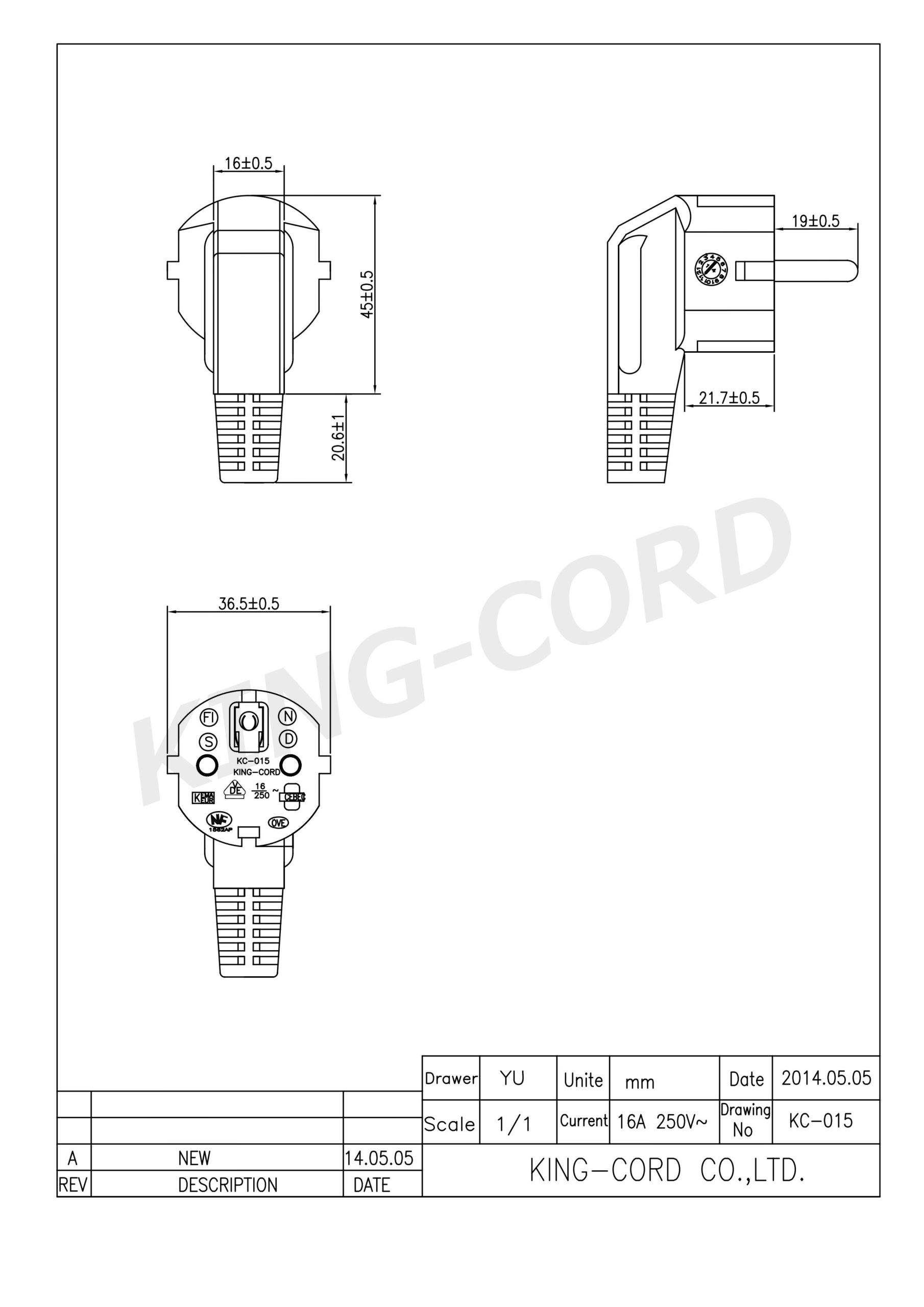 Product No. KC-015 - KING-CORD Co.,LTD | Manufacturer | Distributor